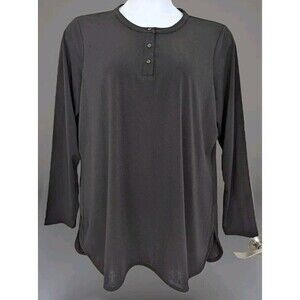 Denim & Company Essentials Long Sleeve Tunic Top Women's Size XL